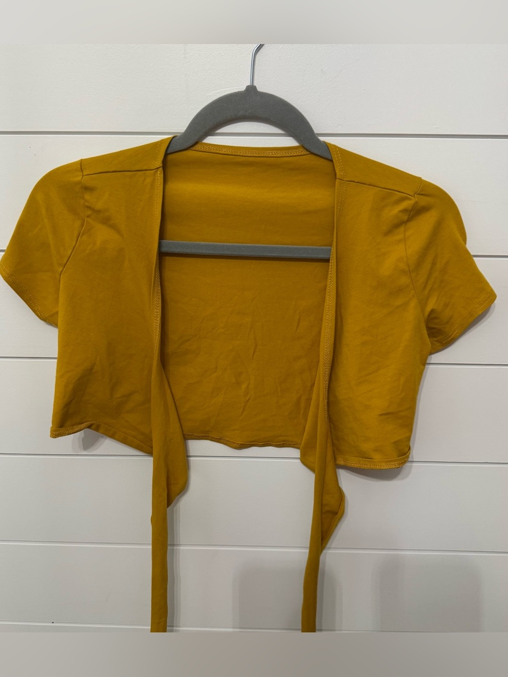 Shein wrap around cropped blouse